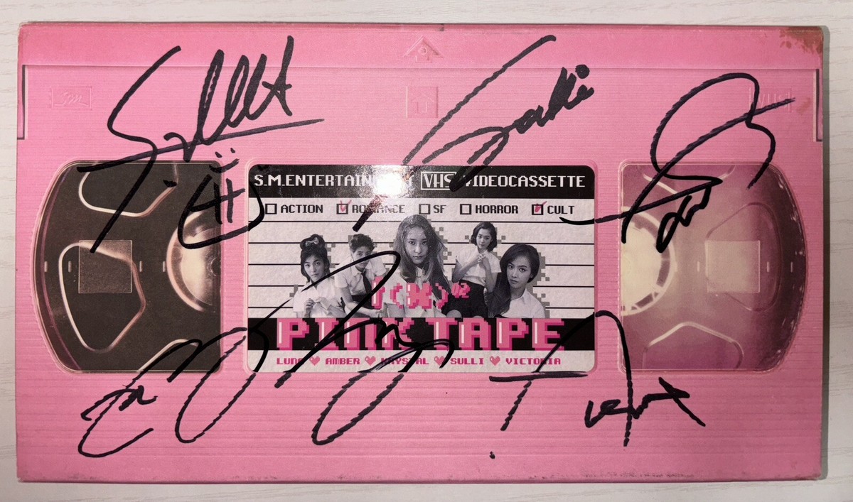 F(X) PINK TAPE ALL MEMBER AUTOGRAPHED SIGNED ALBUM UNIQUE FX | eBay