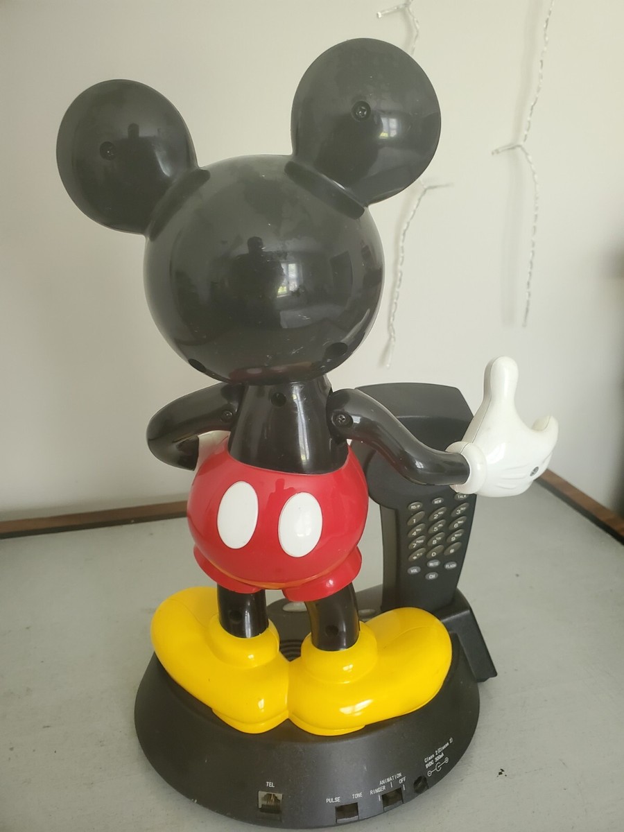 Disney Mickey Mouse Animated Cordless Phone TeleMania Tested (No