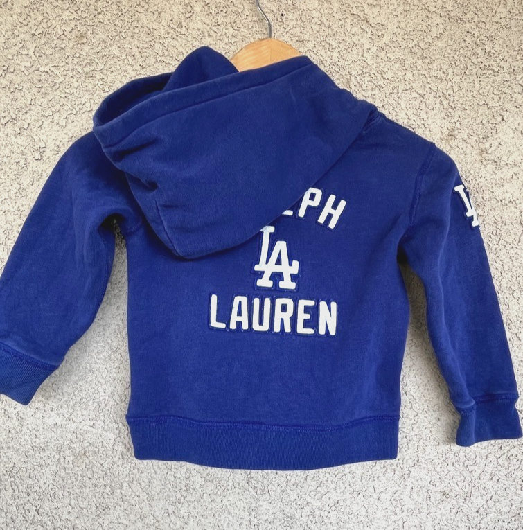 Polo Ralph Lauren Los Angeles LA Dodgers Blue Hoodie Sweatshirt