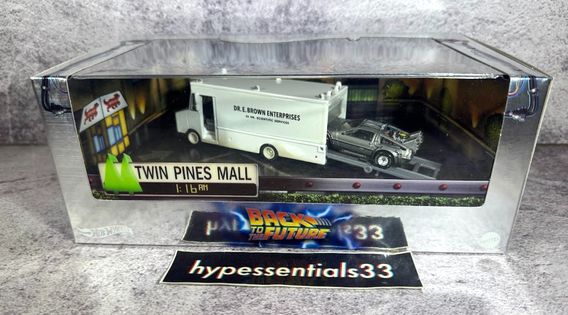 Back to The Future Hot Wheels Set SDCC Mattel Creations 40th Anv