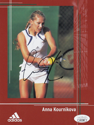 ANNA KOURNIKOVA AUTOGRAPH 6X8 COLOR ADIDAS CARDSTOCK PHOTO JSA/COA