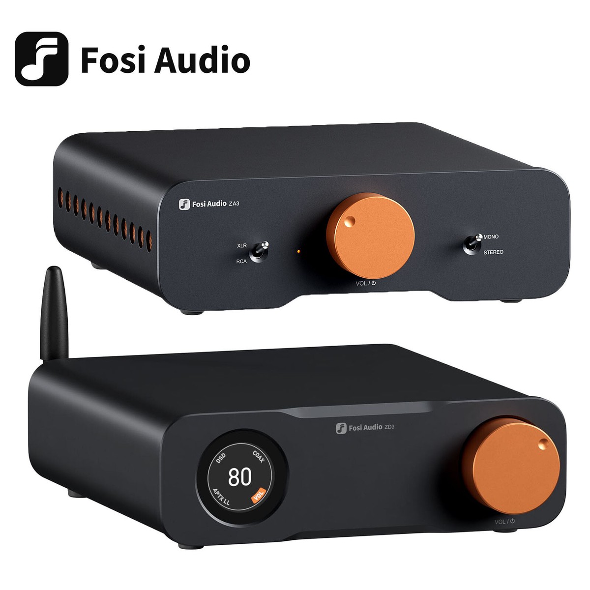Fosi Audio ZA3+ZD3 Fully Balance Desktop DAC Integrated Amplifier