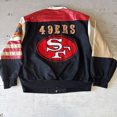 Vintage 90s NFL Jeff Hamilton San Francisco SF 49ers Letterman