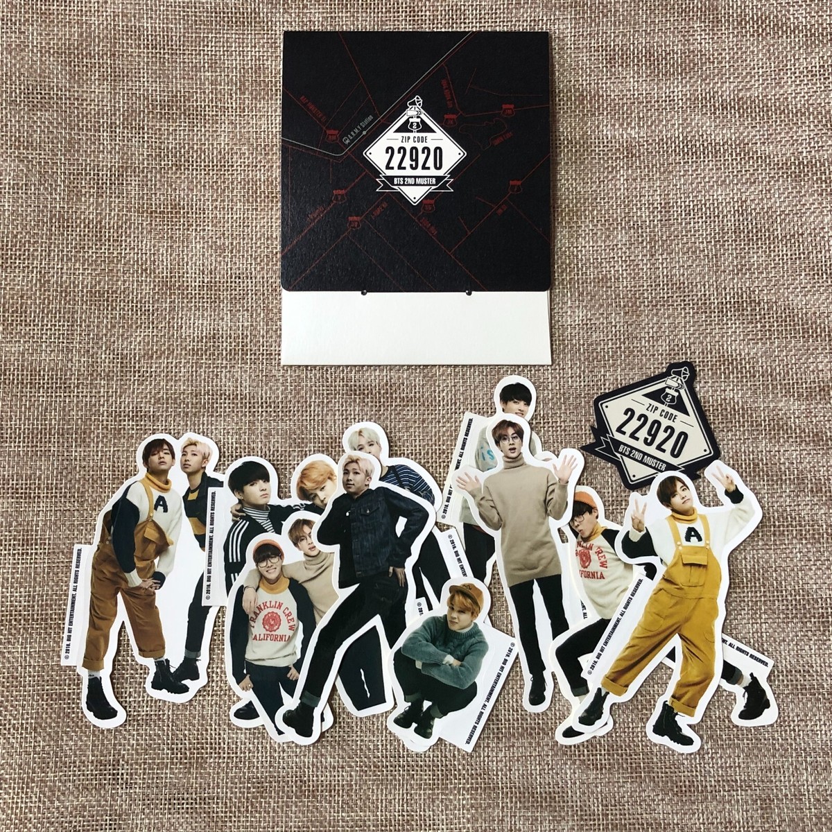 BTS GROUP [ 2nd Muster ZIP CODE 22920 ] Official Sticker Set / New