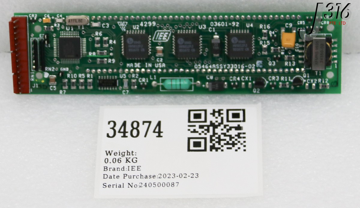 34874 IEE PCB, VACUUM FLUORESCENT DISPLAY VFD, 05464ASSY33016-02