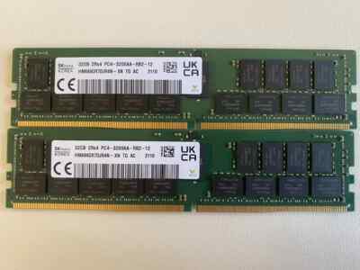 One pcs SK Hynix 32GB DDR4 3200 2Rx4 PC4-25600 HMA84GR7DJR4N-XN