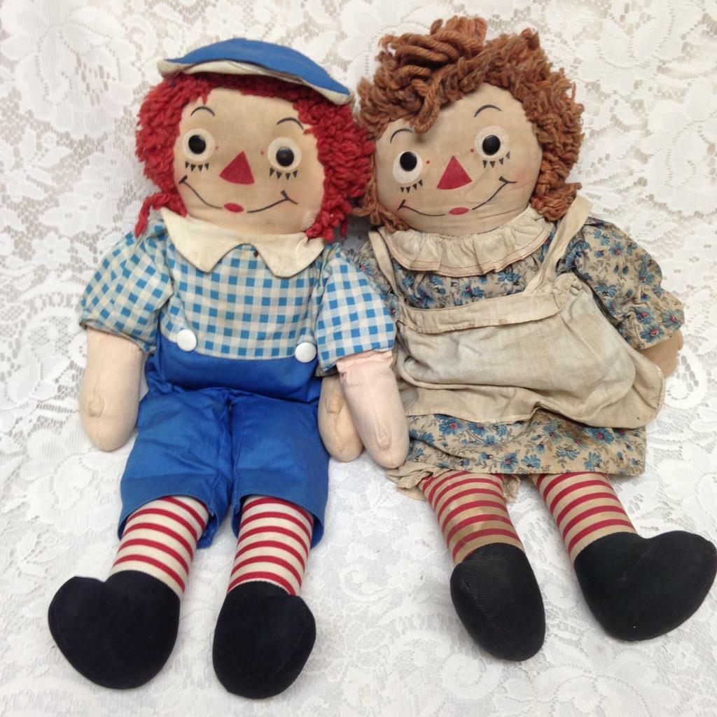 Rare, 1947 Johnny Gruelle Own Raggedy Ann and Andy Dolls | eBay