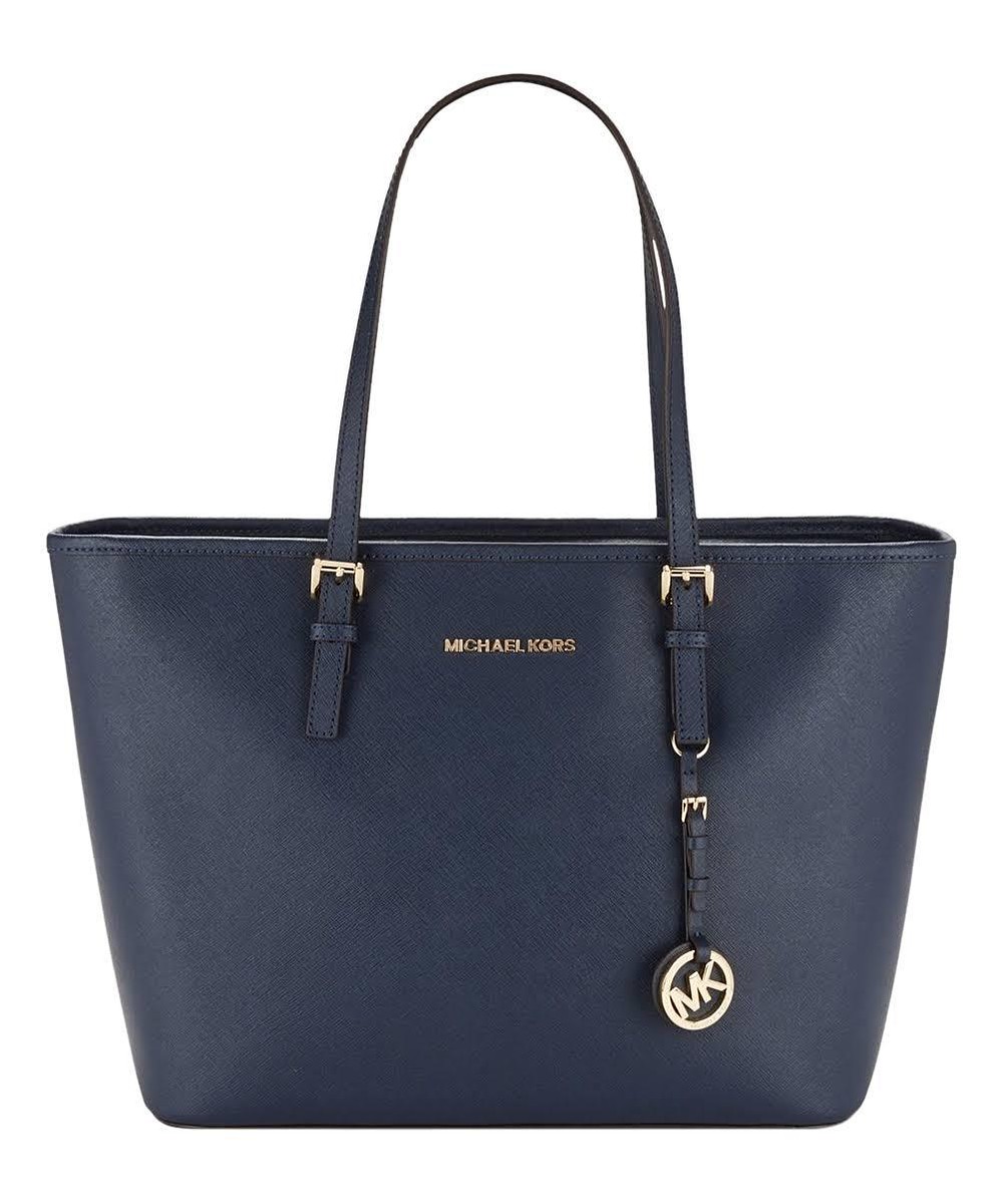 Michael Kors Women's Shoulder Bag Jet Set Travel Leather Top Zip