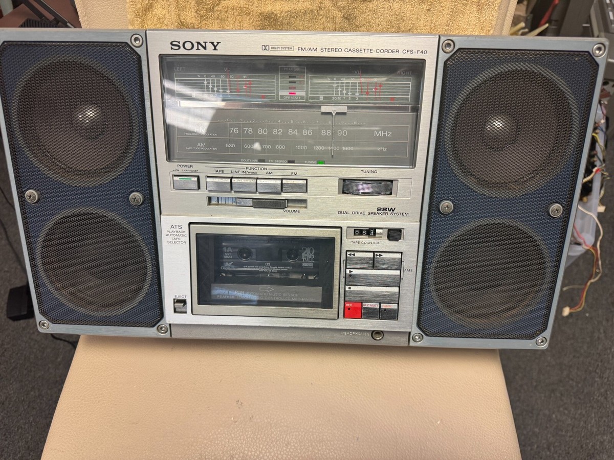 SONY CFS-F40 Stereo Radio Cassette Recorder working | eBay