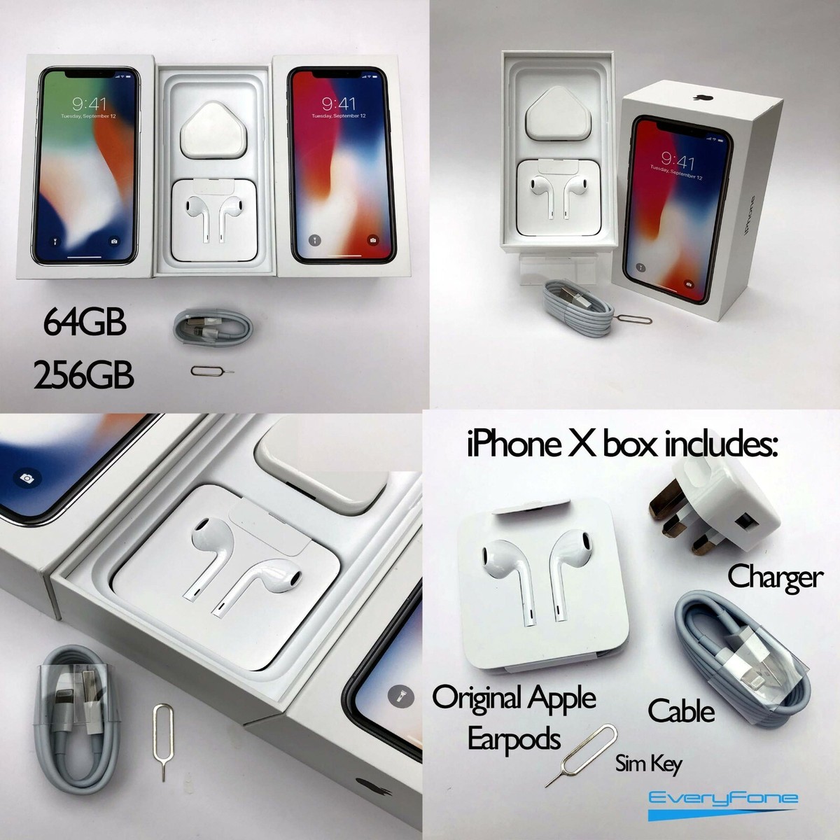Original iPhone X box with Accessories 64GB 256GB | eBay