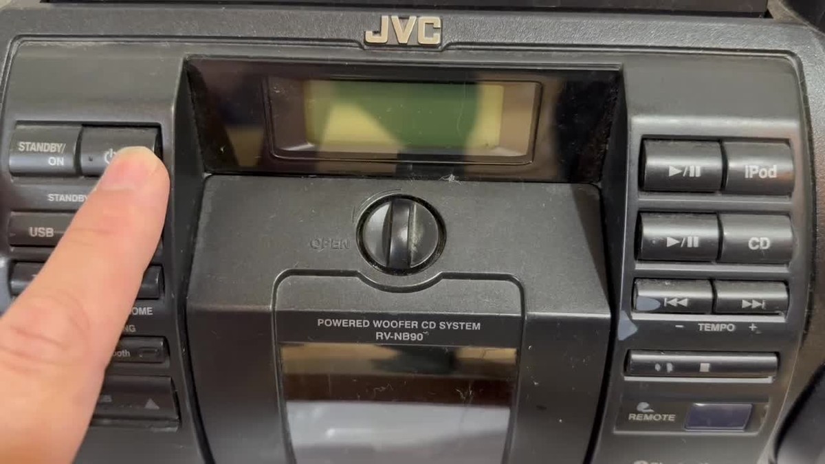 JVC RV-NB90-B Powered Woofer CD System Bluetooth Used with Power