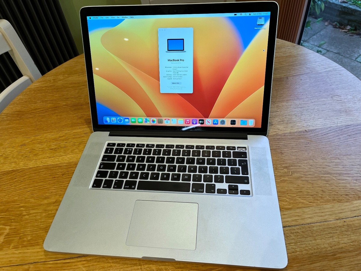 Apple MacBook Pro Retina 2012 Core i7 2.3 8GB RAM SSD 256GB 15.4