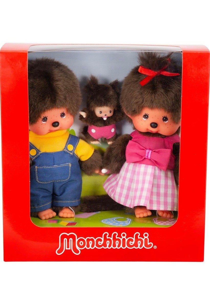 Monchhichi Sekiguchi Family w Bebichhichi, New in Box, Never