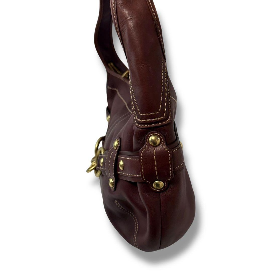 COACH 11261 Ergo Soho Hampton Brown Leather Shoulder Handbag Y2K