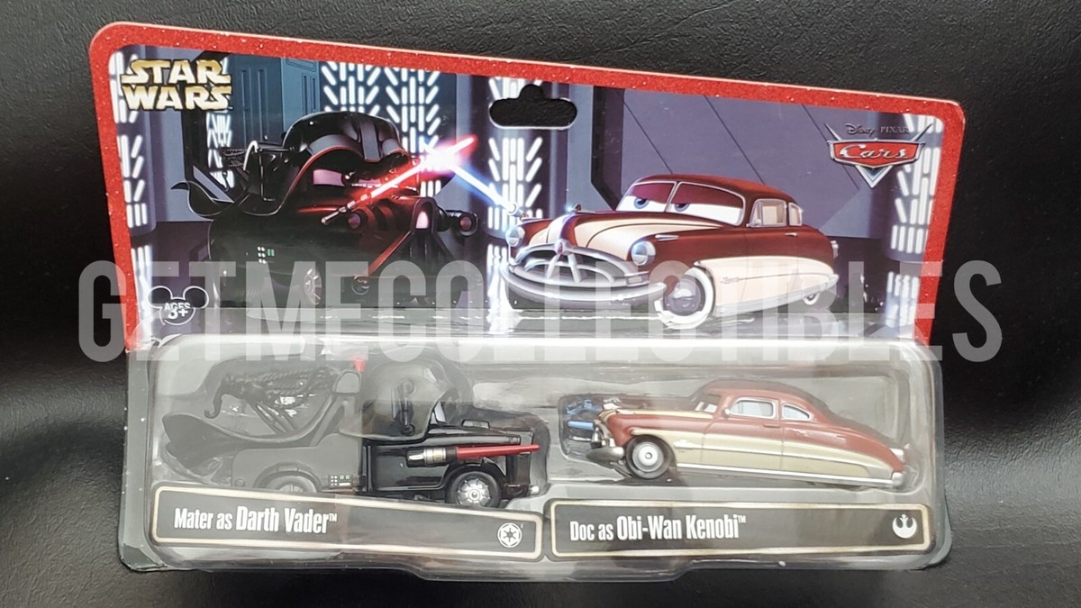 DISNEY CARS STAR WARS MATER AS DARTH VADER DOC AS OBI-WAN KENOBI