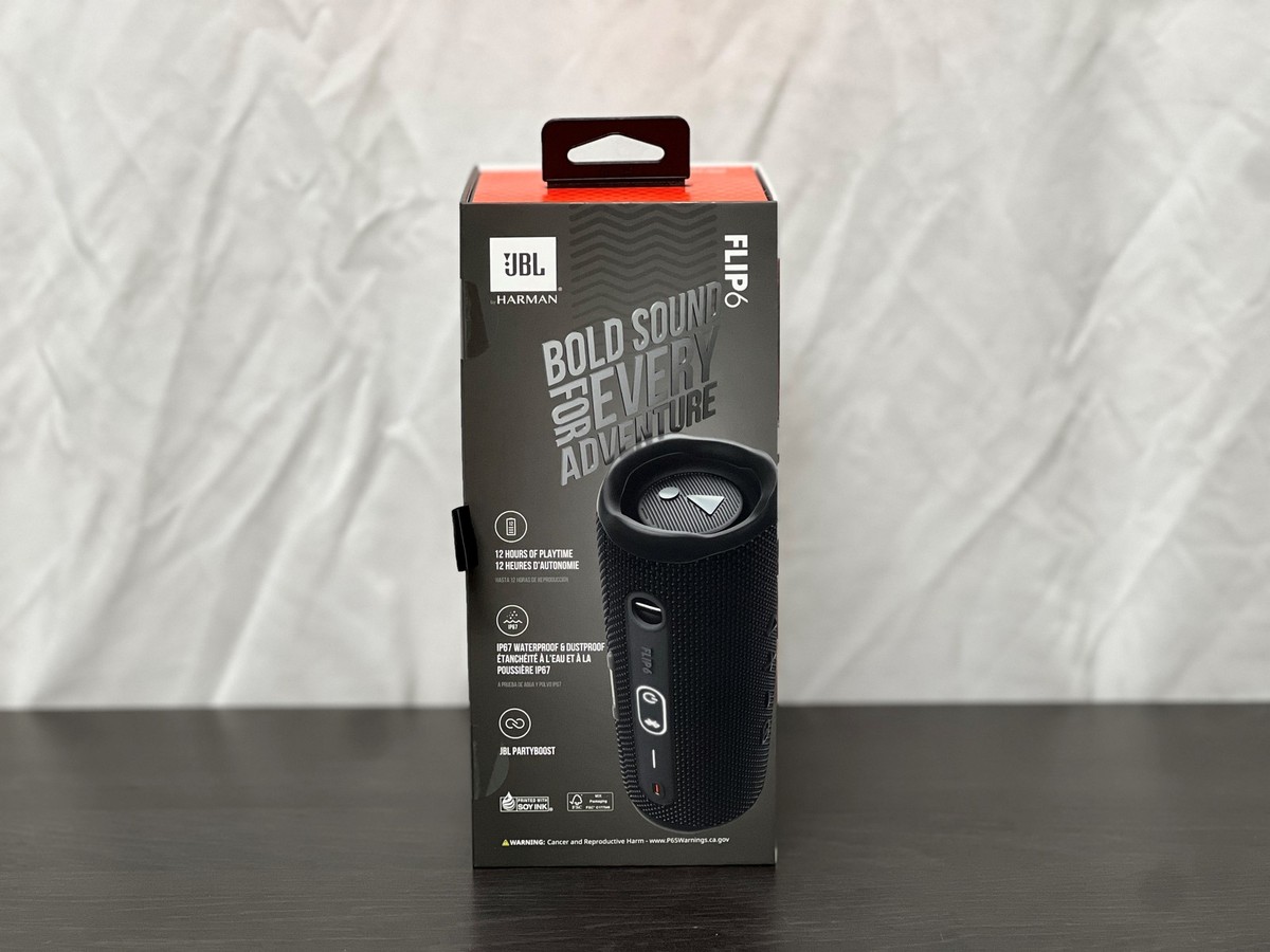 JBL Flip 6 Portable Waterproof Bluetooth Speaker - Black