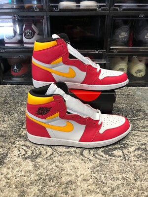Size 14 - Jordan 1 Retro High OG Light Fusion Red 2021 for sale