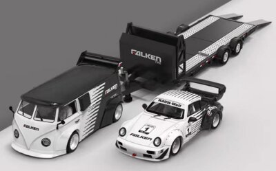 Trailer Set - VW T1 + RWB 964 - FALKEN - black / white - AURORA 1
