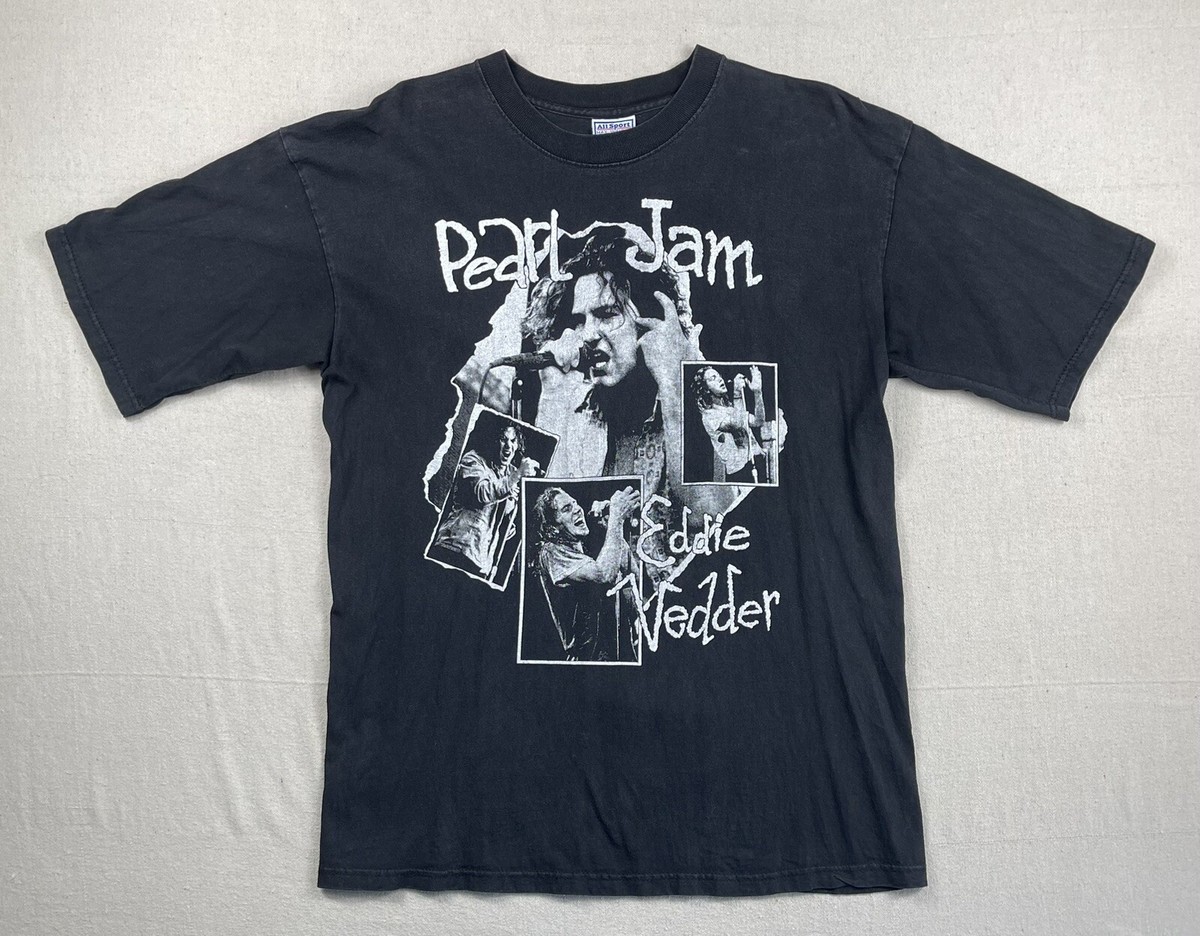 Vintage Pearl Jam T Shirt 90s Eddie Vedder Short Sleeve Band Tee