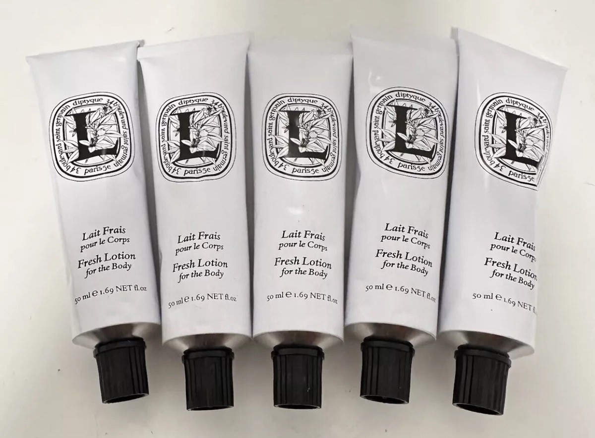 Diptyque Lait Frais 50 ml Body Lotion Brand New 5 Tubes + Free