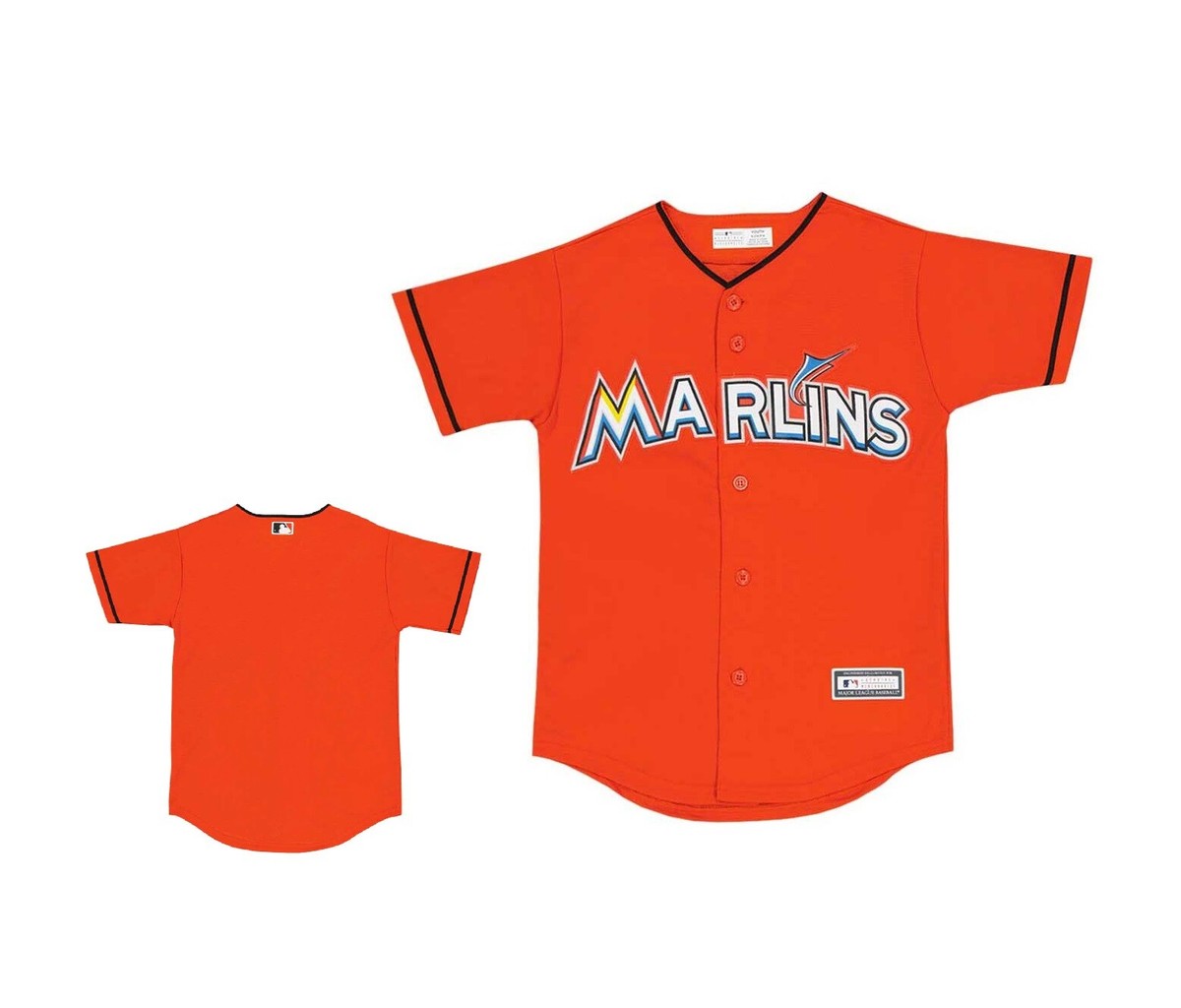 MLB Miami Marlins MLB Kids Junior Alternate Replica Jersey Orange