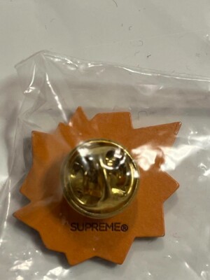 Brand New Supreme/Nate Lowman Bullet Hole Pin Orange Japan Limited