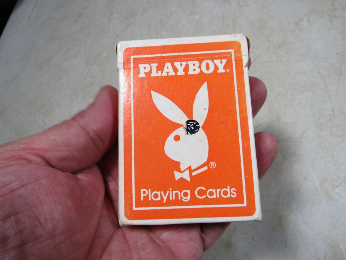 Vintage Deck Playboy Playing Cards Orange Casino Used W/Jokers