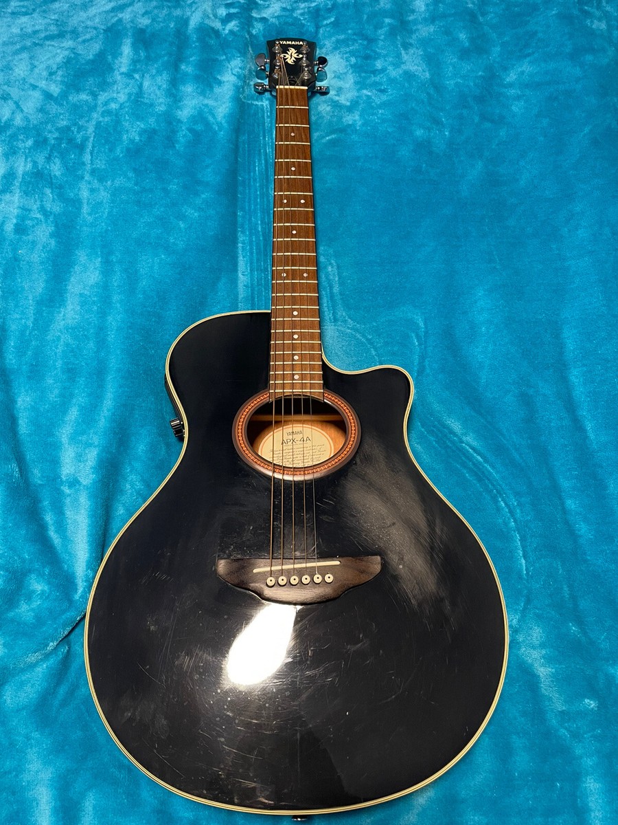 Black Yamaha APX-4A Acoustic Electric Guitar Missing 1 String | eBay