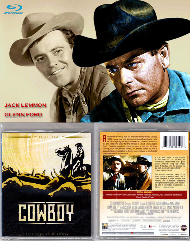 Blu-ray Glenn Ford COWBOY 1958 Jack Lemmon Twilight Time western