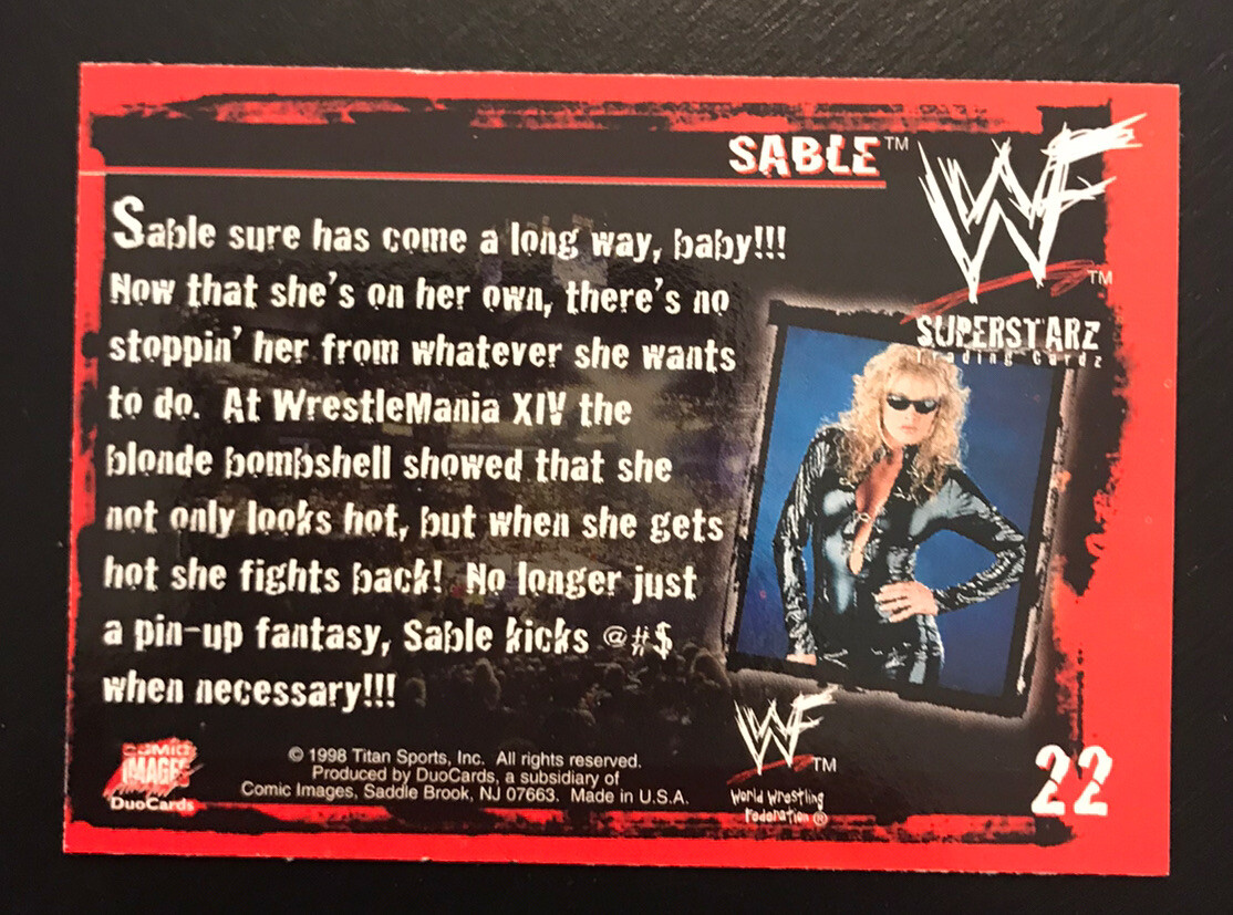 1998 Comic Images WWF Superstarz WWE SABLE Card #22 WWE Brock