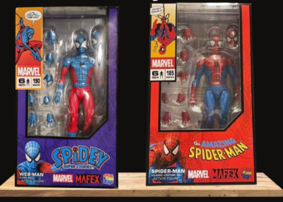 MAFEX No.185 & No.190 Spider-Man Classic & Web-Man Comic Ver