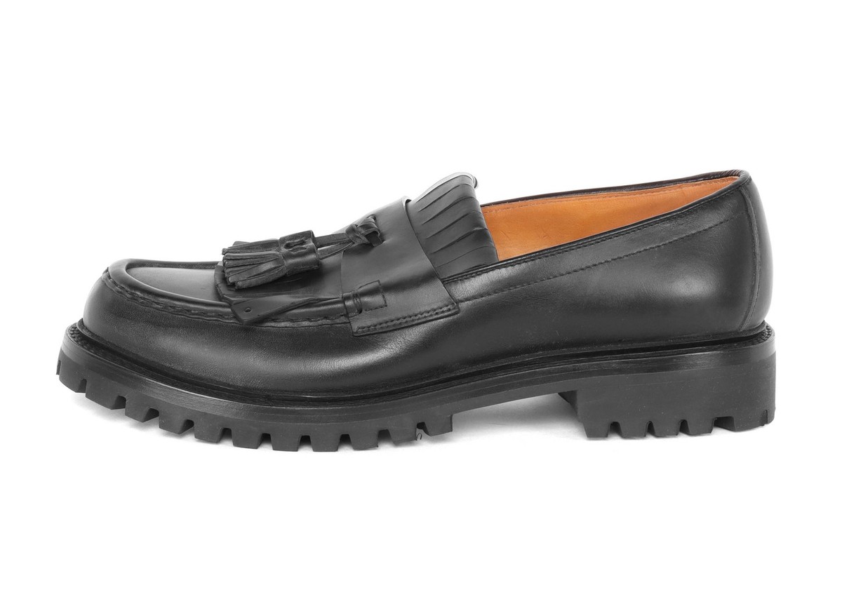 CAR SHOE CHUNKY LOAFER shoes olimpiadi St.Moritz calfskin black