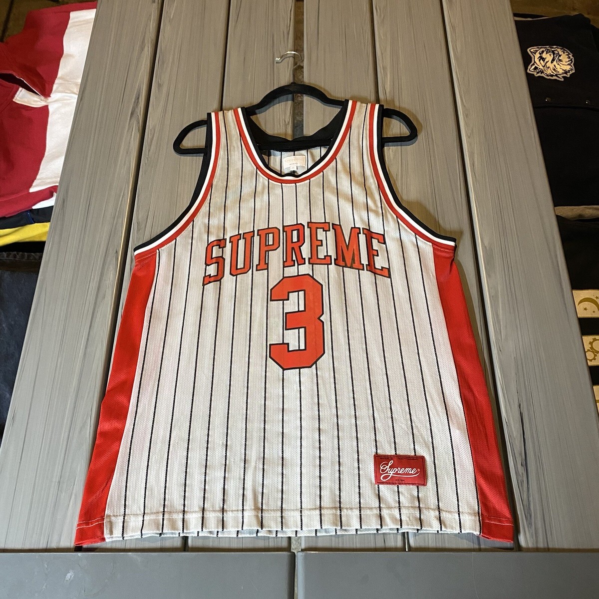 Supreme Pinstripe Basketball Jersey Size XL EXTREMELY RARE White