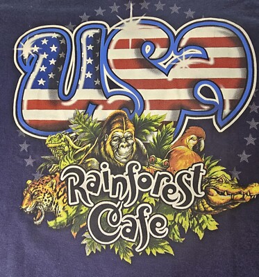 Vintage 90s Rainforest Cafe USA Jungle Restaurant Tropical Animal