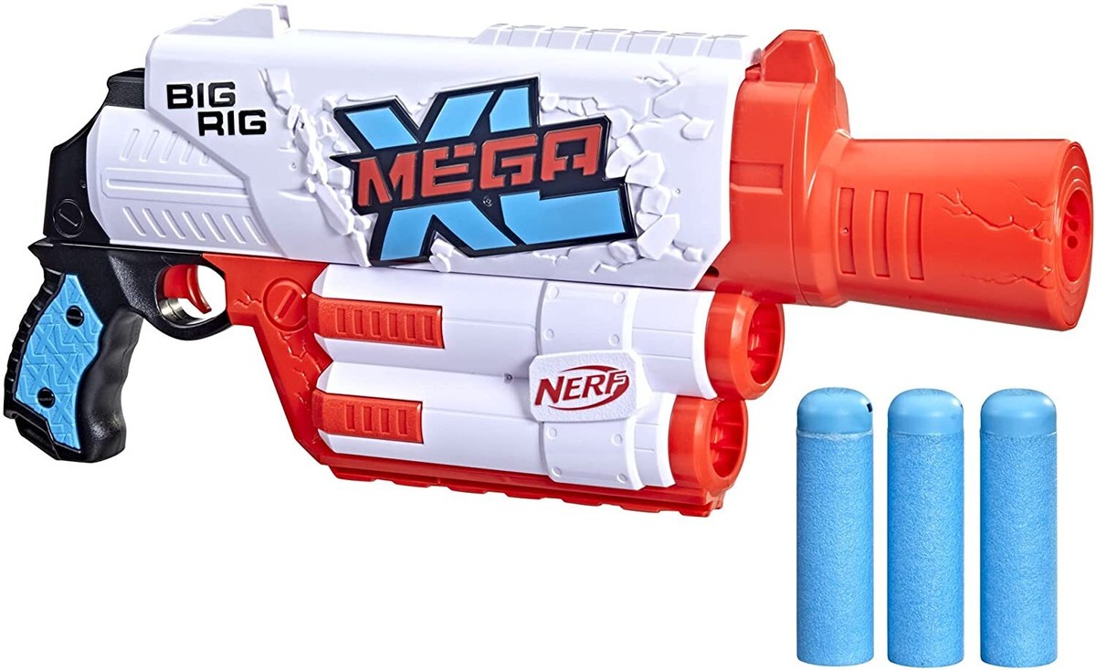 Nerf Mega XL Big Rig Blaster, Largest Nerf Mega Darts Ever, 3 Nerf