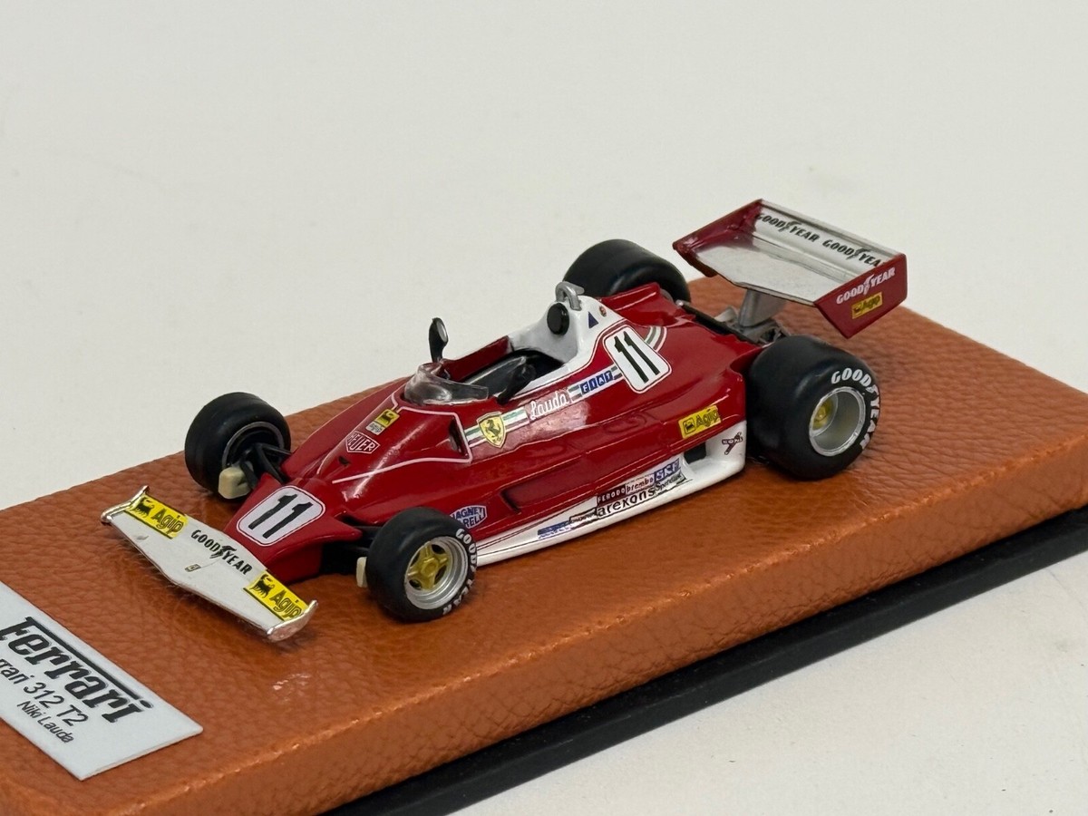 1/43 Ferrari 312 T2 from 1977 F1 Season of Niki Lauda Leather base