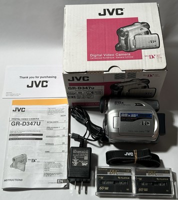 JVC GR-D347U Digital Video Camera 28x Optical Zoom In Box Manual