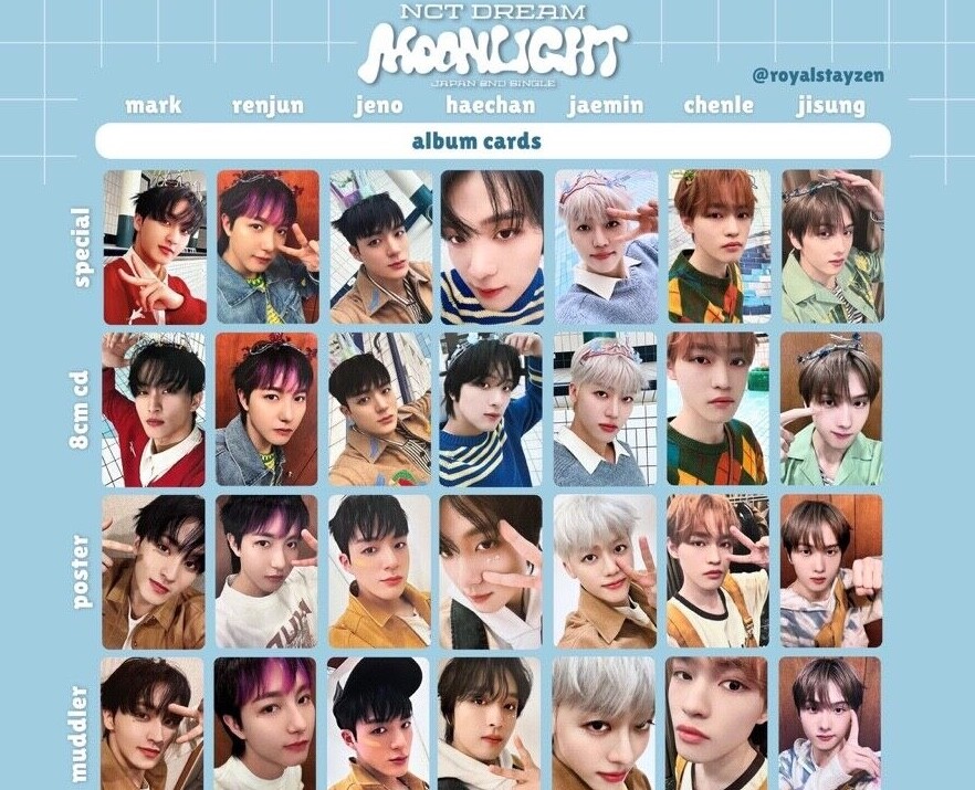 NCT DREAM 2ND JAPAN SINGLE ALBUM MOONLIGHT OFFICIAL PHOTOCARD