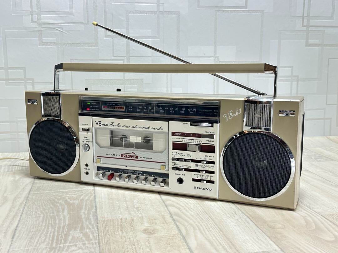 SANYO MR-V8 MKII Boombox Radio Cassette 1980 | eBay