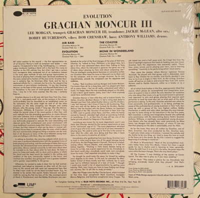 GRACHAN MONCUR III - Evolution ~Blue Note 84153 | Recorded: 1963