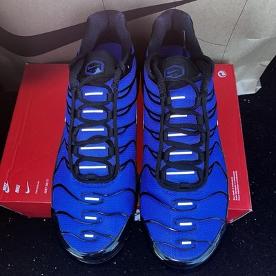 Size 10.5 - Nike Air Max Plus Premium Black Racer Blue for sale