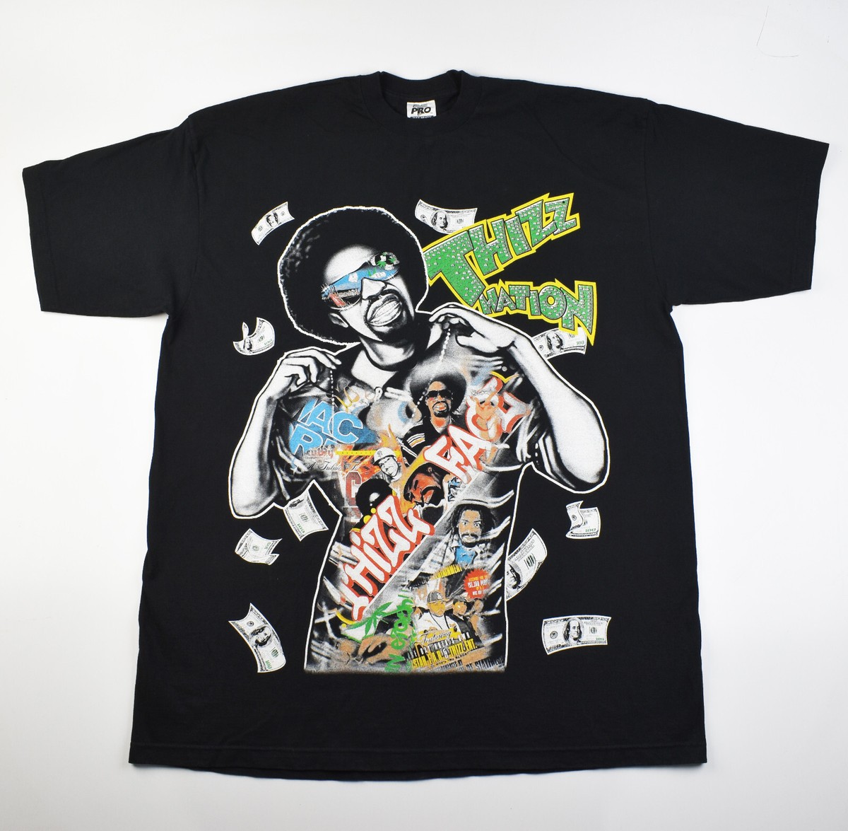 Vintage T PRO Mac Dre Thizz Nation Thizz Face Rap Tee Shirt Sz