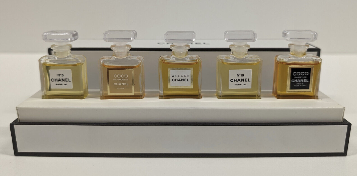 Chanel Miniature Perfume Box Set No. 5, Coco Mademoiselle, Allure