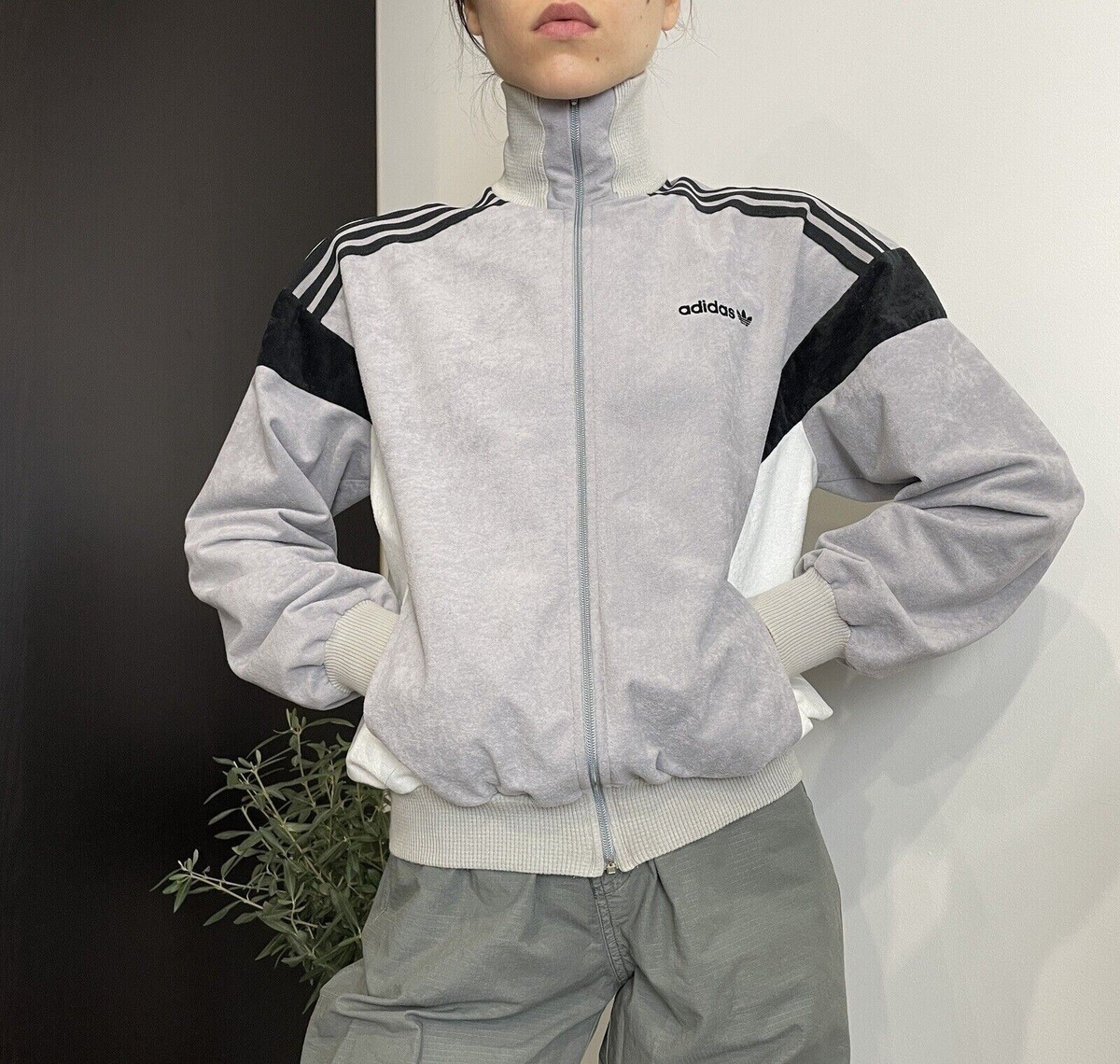 Vintage 1980s 80s Adidas Challenger Ventex Velour Track Jacket