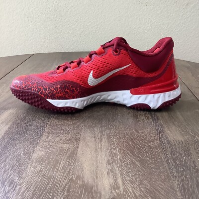 Nike Alpha Huarache Elite 4 Turf Men Size 12 Baseball Red Shoes