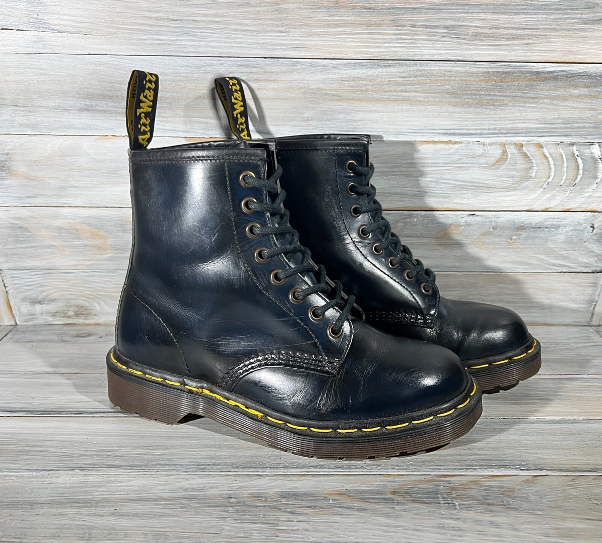 Dr.Martens 1460 Made In England Unisex Leather Boots Black Casual