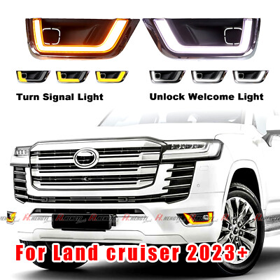 For Toyota Land Cruiser LC300 2022-24 LED DRL Daytime Run Turn