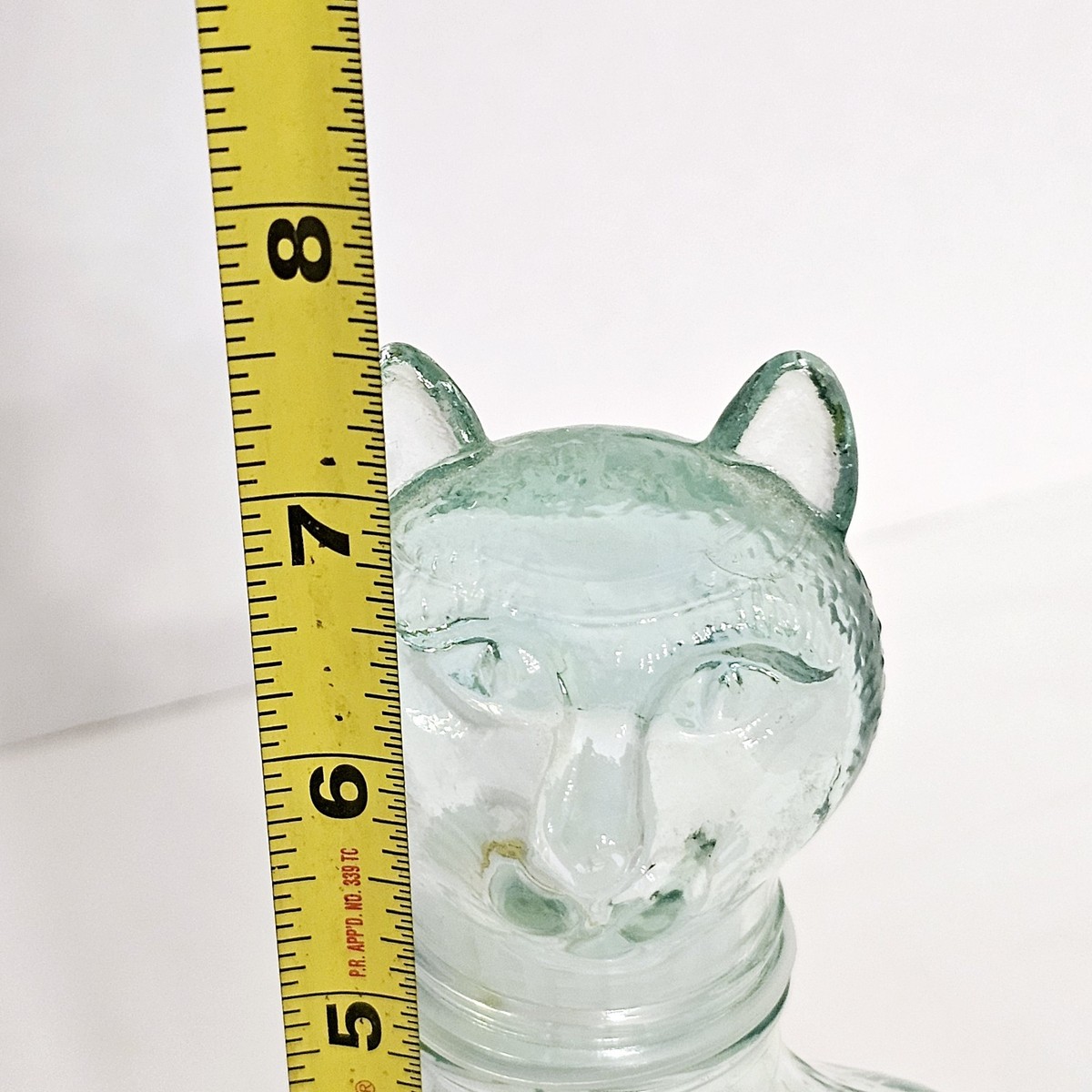 nac】Vetreria Etrusca glass catbottle Vintage Vetreria Etrusca 7.5