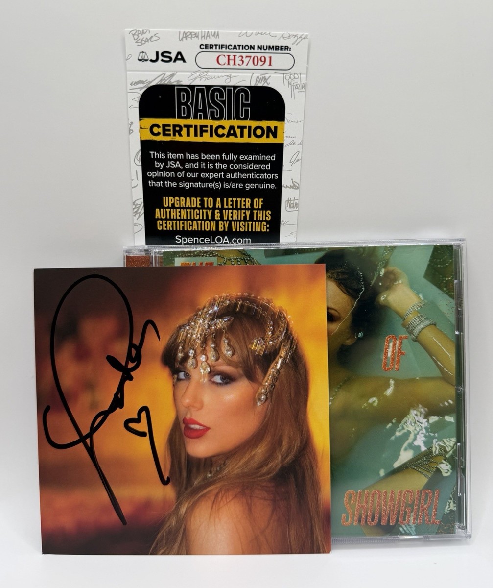 LONG AUTO Taylor Swift Signed The Life Of A Showgirl CD JSA COA