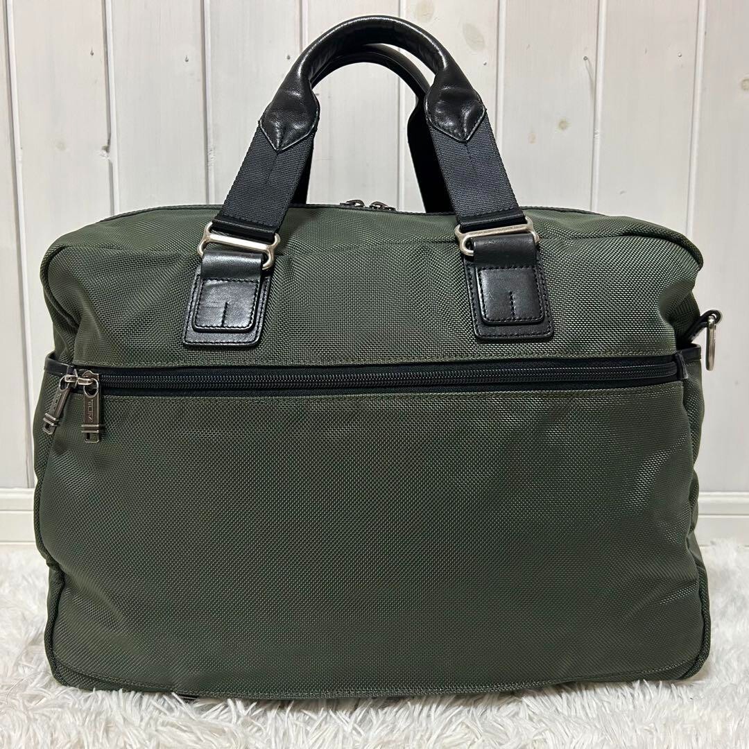 TUMI ALPHA BRAVO 2way Briefcase boston bag Nylon color Green